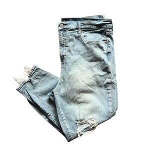 GAP Distressed True Skinny Crop Jeans